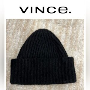 Vince Cashmere Ribbed Beanie
